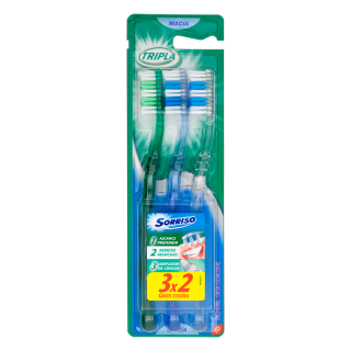 ESCOVA DENTAL SORRISO TRIPLA MACIA