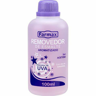 REMOVEDOR ESMALTE S/ACETONA FARMAX 100ML UVA
