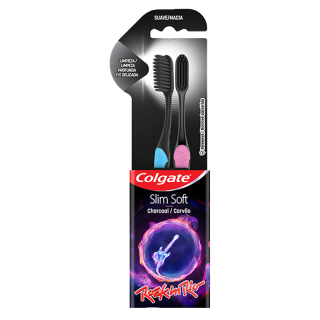 ESCOVA DENTAL COLGATE SLIM SOFT 2X1 BLACK