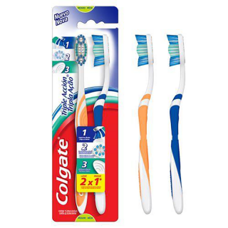 ESCOVA DENTAL COLGATE TRIPLA ACAO 2X1