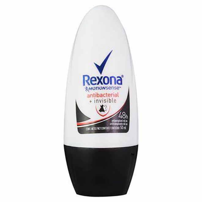 DESOD REXONA ROLL-ON 50ML ANTIBACTERIAL INVISIBLE