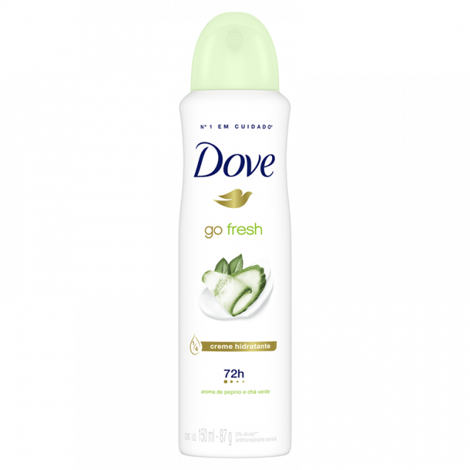DESOD DOVE AEROSOL 150ML GO FRESH PEPINO
