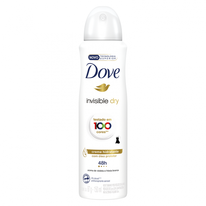 DESOD DOVE AEROSOL 150ML INVISIBLE DRY