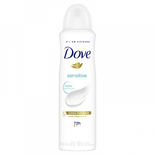 DESOD DOVE AEROSOL 150ML SENSITIVE SEM PERFUME