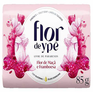 SABONETE FLOR DE YPE 85G FLOR MACA/FRAMBOESA
