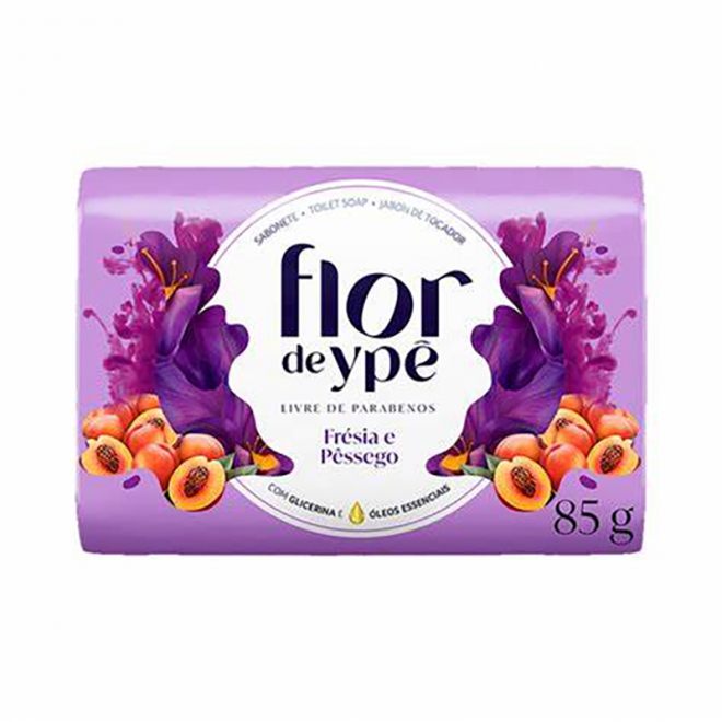 SABONETE FLOR DE YPE 85G FRESIA/PESSEGO
