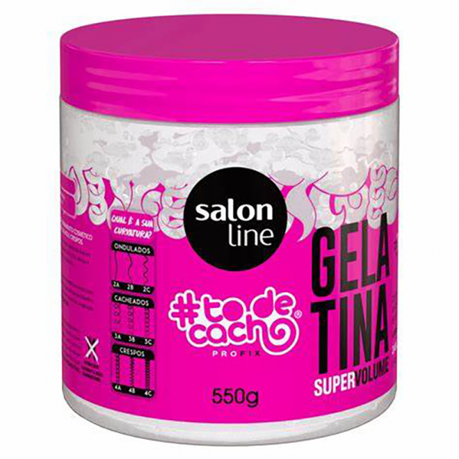 GELATINA SALON LINE TO DE CACHO 550G SUPER VOLUMAO