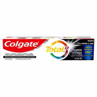 CR DENTAL COLGATE TOTAL 12 180G CARVAO ATIVADO