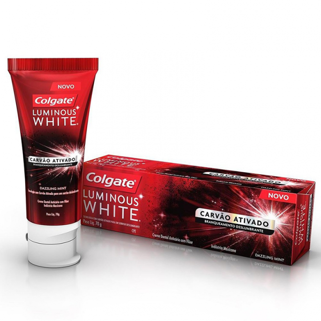CR DENTAL COLGATE LUMINOUS WHITE C/3UN 70G CARVAO ATIVADO