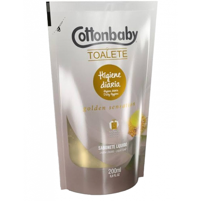 SABONETE LIQ COTTONBABY TOALETE 200ML GOLDEN
