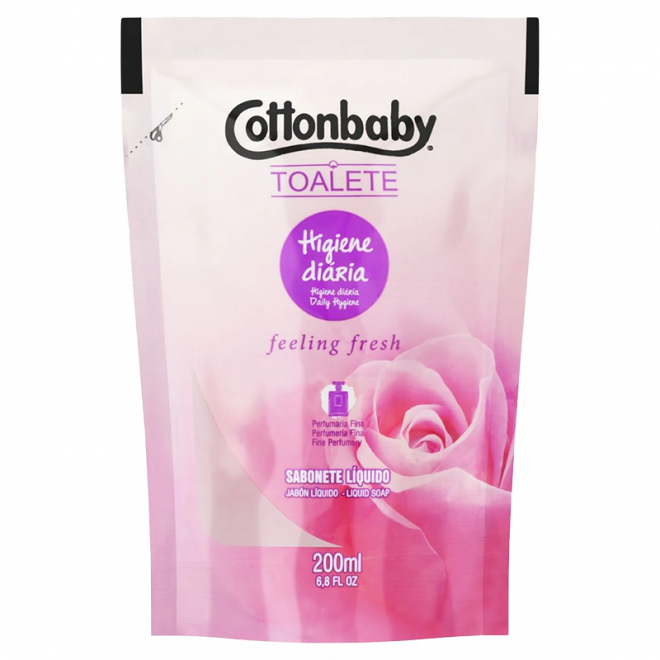 SABONETE LIQ COTTONBABY TOALETE 200ML FEELING