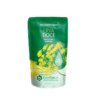 SABONETE LIQ BIOFLEUR REFIL 450ML ERVA DOCE