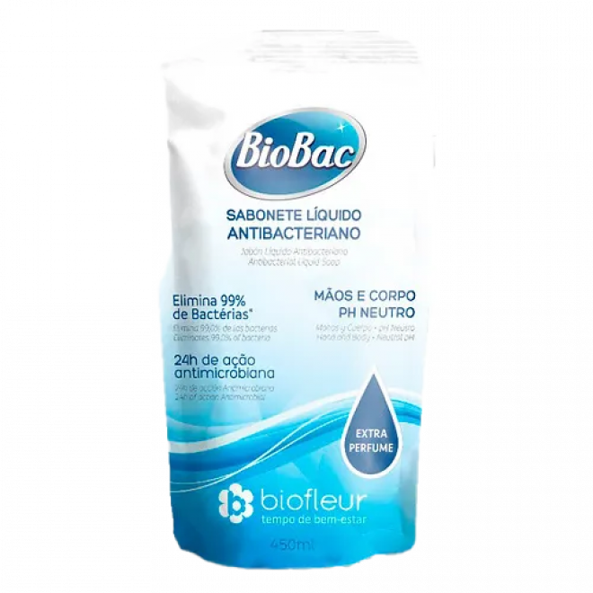 SABONETE LIQ BIOBAC REFIL 450ML