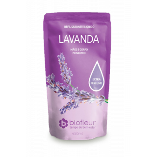 SABONETE LIQ BIOFLEUR REFIL 450ML LAVANDA