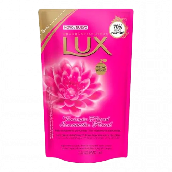SABONETE LIQ LUX REFIL 220ML TENTACAO FLORAL