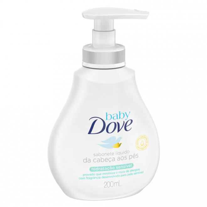 SABONETE LIQ DOVE BABY 200ML SENSIVEL