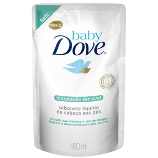 SABONETE LIQ DOVE BABY REFIL 180ML HID SENSIVEL