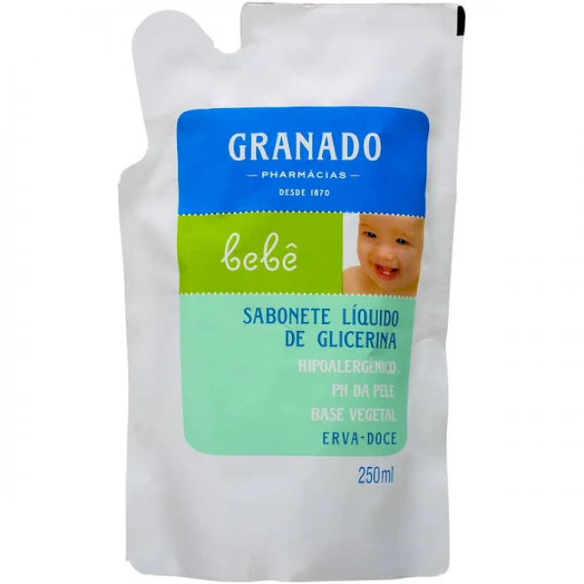 SABONETE LIQ GRANADO BEBE REFIL 250ML ERVA DOCE