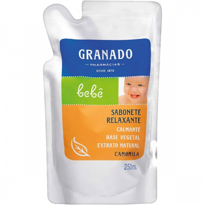 SABONETE LIQ GRANADO BEBE REFIL 250ML CAMOMILA