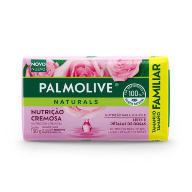 SABONETE PALMOLIVE 150G LEITE E PETALA ROSA
