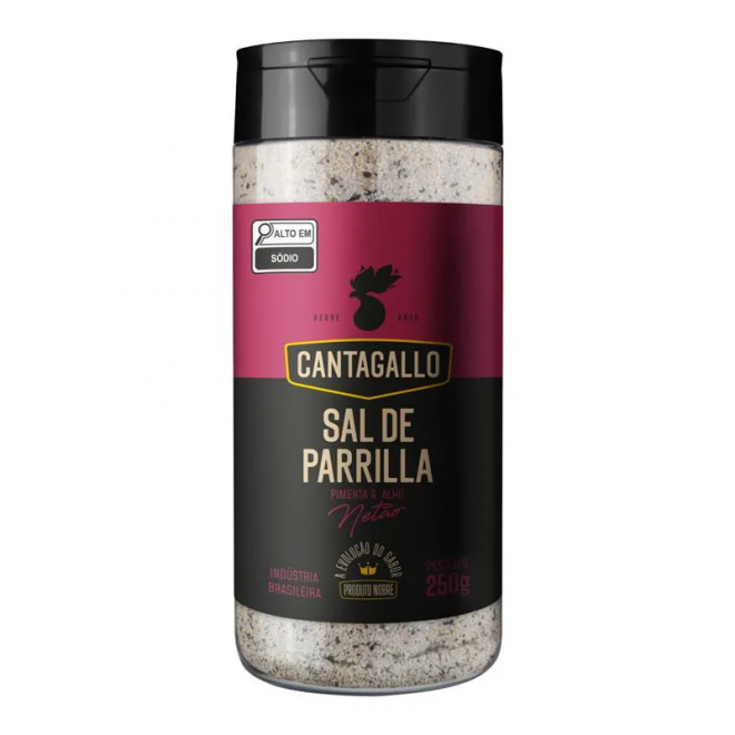 CANTA GALLO SAL DE PARRILLA NETAO 250G PIMNETA E ALHO