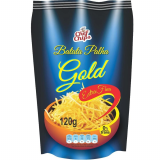 BATATA PALHA GOLD CHEF CHIPS 120G EXTRA FINA