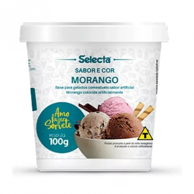 SORVETE SELECTA 100G MORANGO