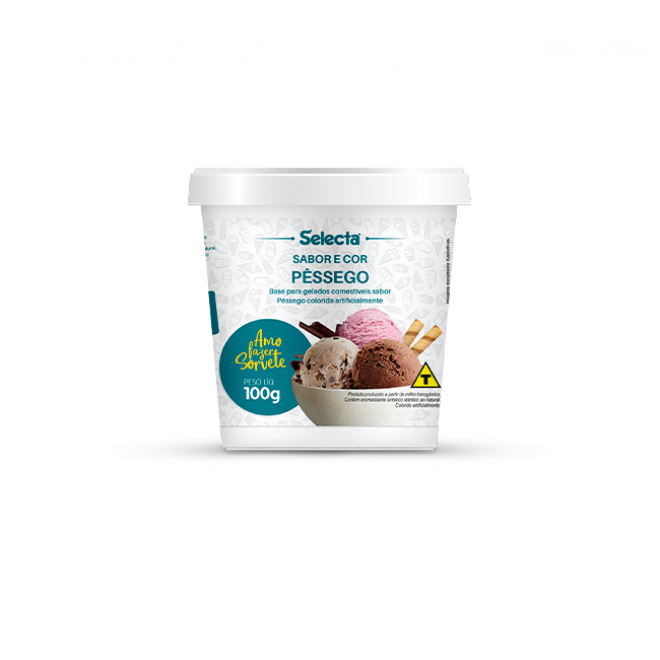SORVETE SELECTA 100G PESSEGO