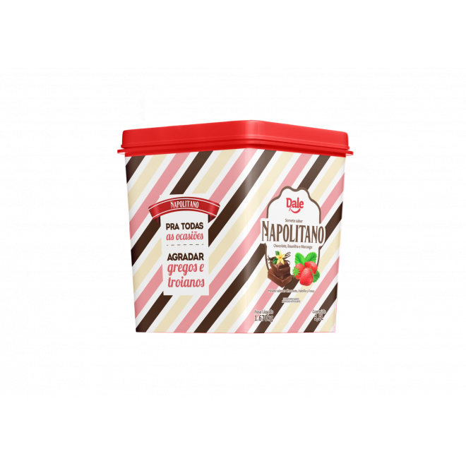 SORVETE DALE POTE 3,5L NAPOLITANO