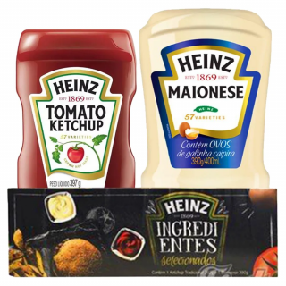 KIT HEINZ KETCHUP 397G + MAIONESE 390G