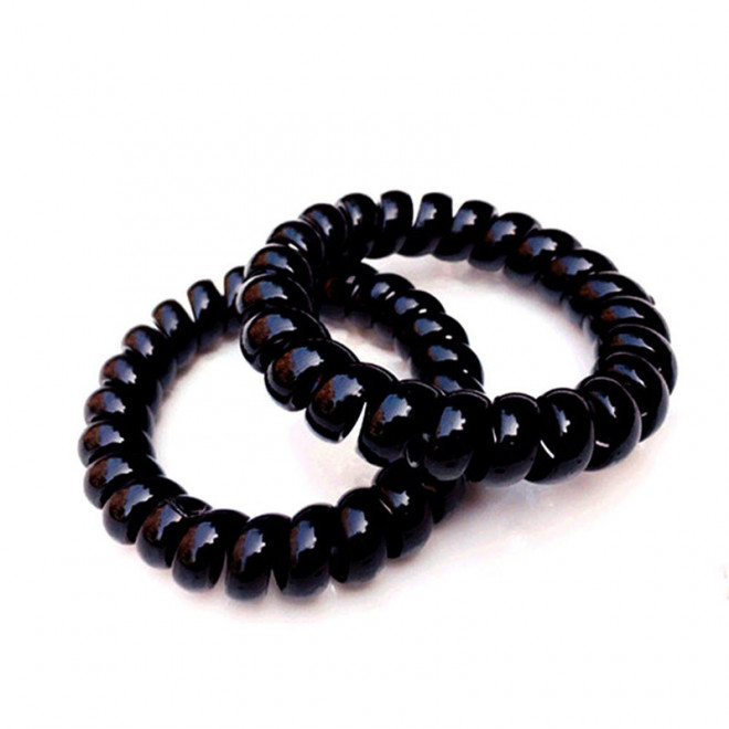 BELLESA ELASTICO FIO TELEFONE PRETO C/2UN R0763-B