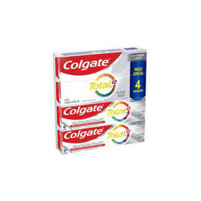 CR DENTAL COLGATE TOTAL 12 90G C/4UN CLEAN MINT