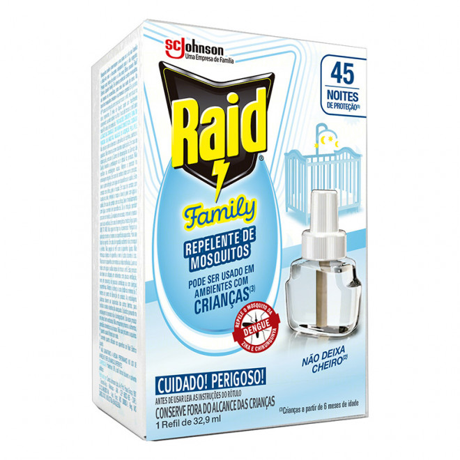 INSETIC ELETRICO RAID REFIL 45NOITES 32,9ML FAMILY