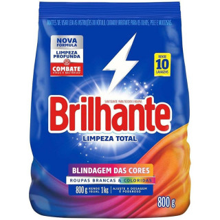 LAVA ROUPAS BRILHANTE 800G LIMPEZA TOTAL