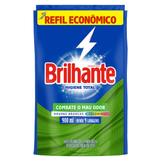 LAVA ROUPAS BRILHANTE 900ML REFIL HIGIENE TOTAL
