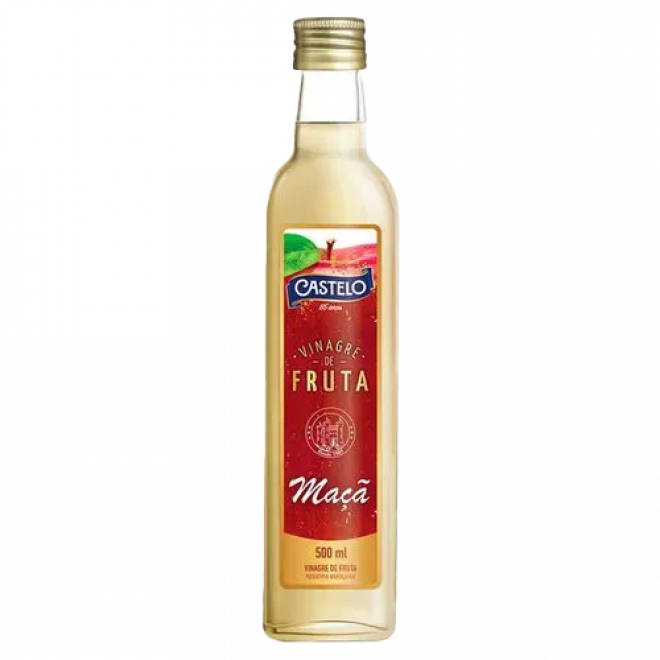VINAGRE CASTELO FRUTA VD 500ML MACA